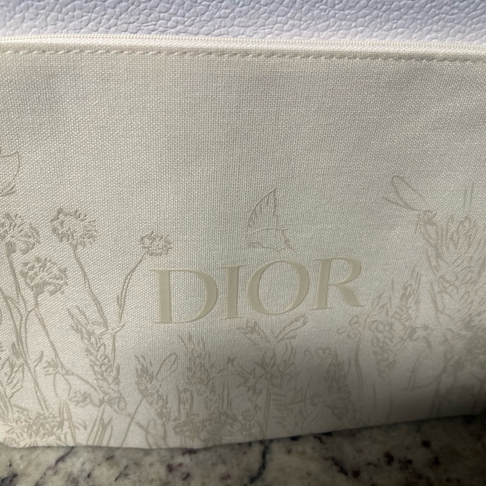 Dior Cream Satin Pouch